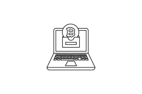 Bitcoin Icon Laptop Cardboard Funny: A Unique Graphic Design Freebie for Creative Marketers