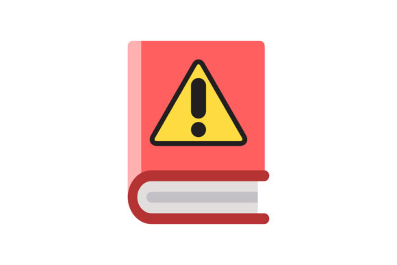 Book Icon Caution Design Creative Vector for Handmade Projects