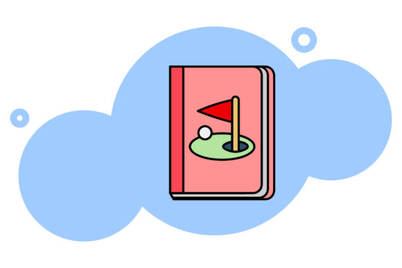 Book Icon Creative Vector Golf Design: A Versatile Graphic for Content Creators