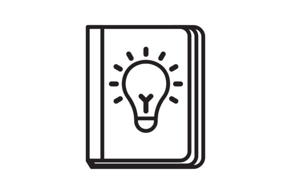 Book Icon Light Black Line Design – A Versatile Graphic Freebie for Modern Branding
