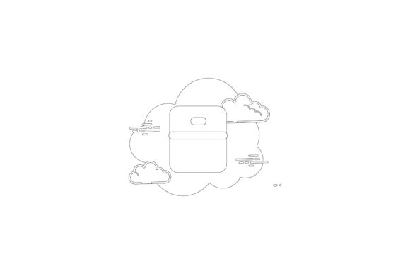 Coloring Page - House Drawer Shelf Cloud: A Multipurpose Graphic for Digital Sellers