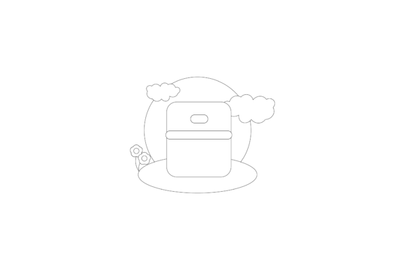 Coloring Page - House Drawer Shelf Sun: A Versatile Graphic Design Asset for Local Branding