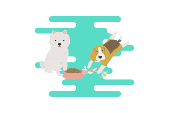 Dog Cute Icons Clipart Background – A Versatile Graphic Freebie for Creative Projects