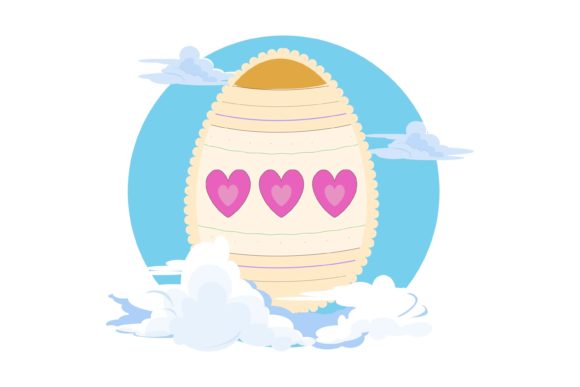 Easter Egg Decoration Scalloped Edge: A Festive Graphic Design Freebie for Local Businesses