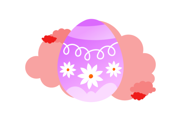 Easter Egg Red Cloud Backgrounds: A Versatile Graphic Design Freebie