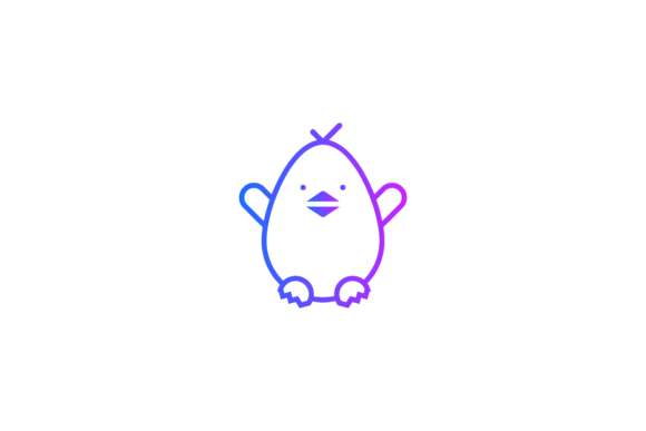 Easter Icon Chick Cute Line Gradient: A Versatile Graphic Design Asset for Digital Sellers