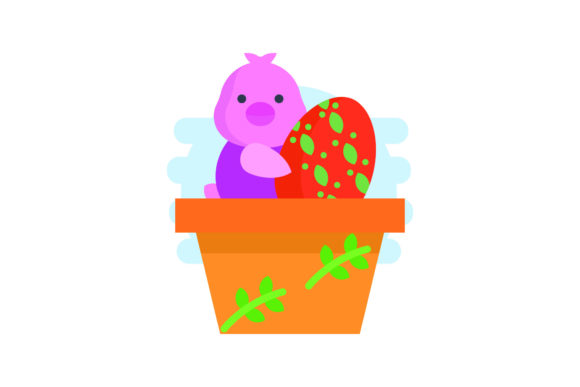 Flat Easter Cute Icon Egg: A Versatile Graphic Design Asset for Local Business Branding