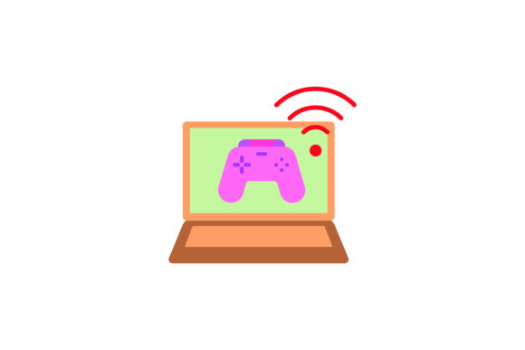 Flat Icon Laptop Joystick: A Versatile Graphic Design Freebie for Digital Sellers