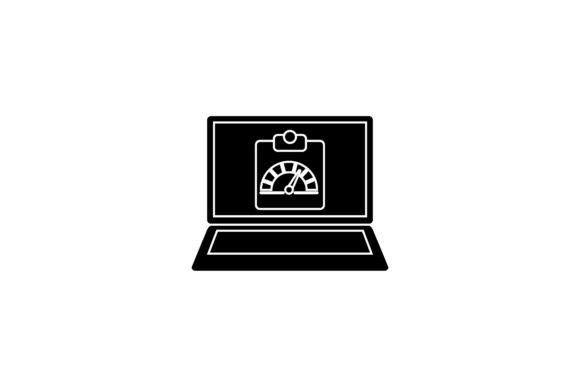 Flat Icon Laptop Pictorial Notes Black – A Versatile Graphic Design Freebie