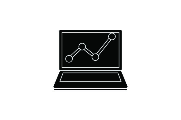 Flat Icon Laptop Systematic Black Filled – A Reliable Graphic Design Freebie for Branding