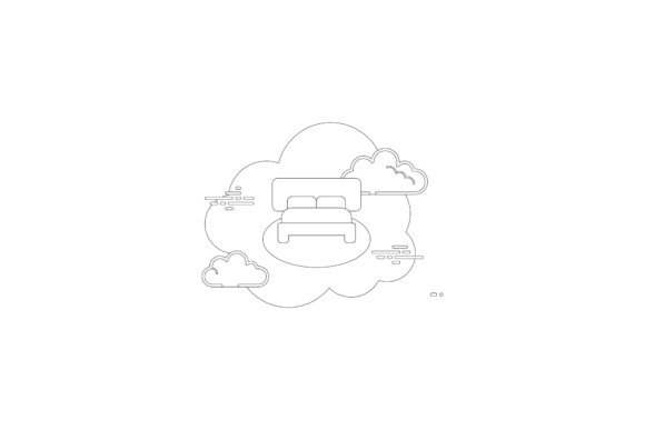 House Bed Cloud: A Versatile Graphic Design Asset for Creative Marketers