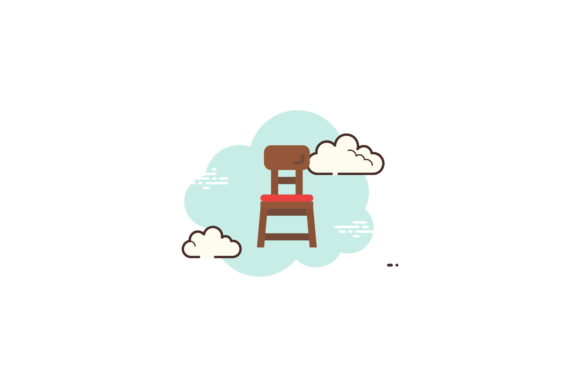 House Icon Chair Simple Cloud White: A Modern Design Freebie for Branding and Marketing