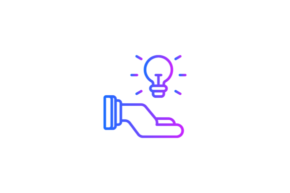 School Icon Knowledge Lamp Line Gradient Review for Real Projects