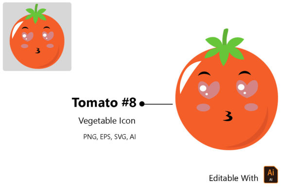 Tomato 8 Vector Graphic: A Freebie for Polished Editorial Design