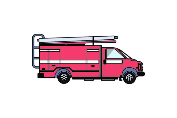 Travel Icon Car Fire Trucks Design Art – A Freebie Graphic for Creative Sellers