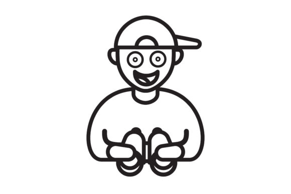Travel Icon Traveler Black Line Design: A Versatile Graphic for Creative Projects