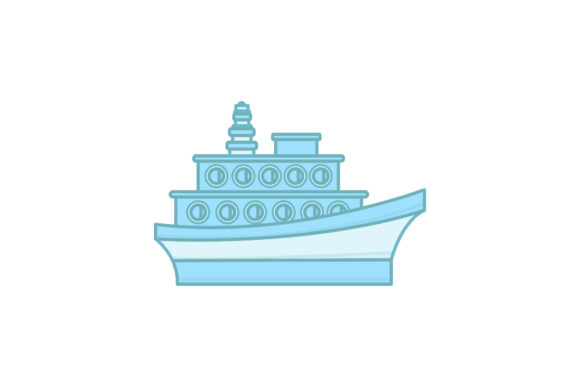 Travel Icon Vector Ferry Design Creative – A Freebie for Stronger Branding
